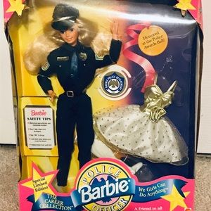 Vintage Career Barbie Police Officer-in box.